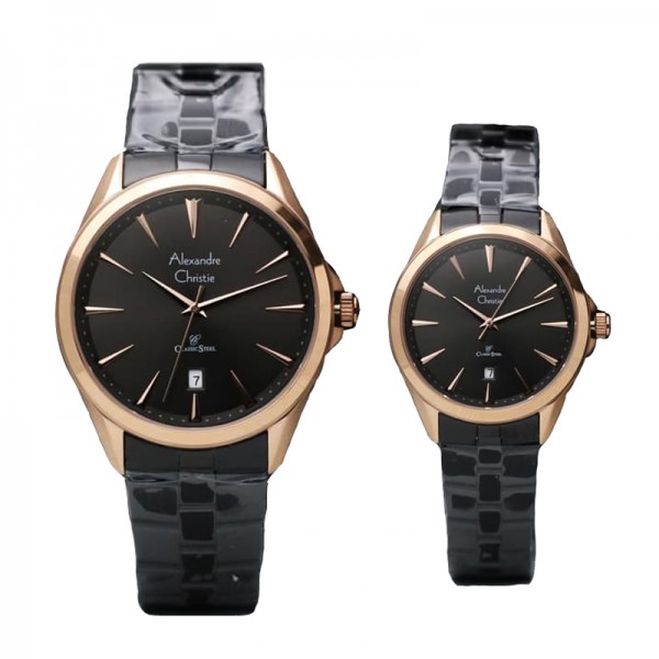 Alexandre Christie AC 8620 Rosegold Black Couple